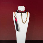 Bat Wing Thermochromic Choker Collar and Leash Set