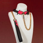 Bat Wing Thermochromic Choker Collar and Leash Set