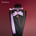 Glow-in-the-Dark Puppy Bow Bell Choker Collar Set - Variant Image 1