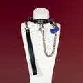 Black Puppy Head Charm Choker Collar and Chain Leash Set - Variant Image 1