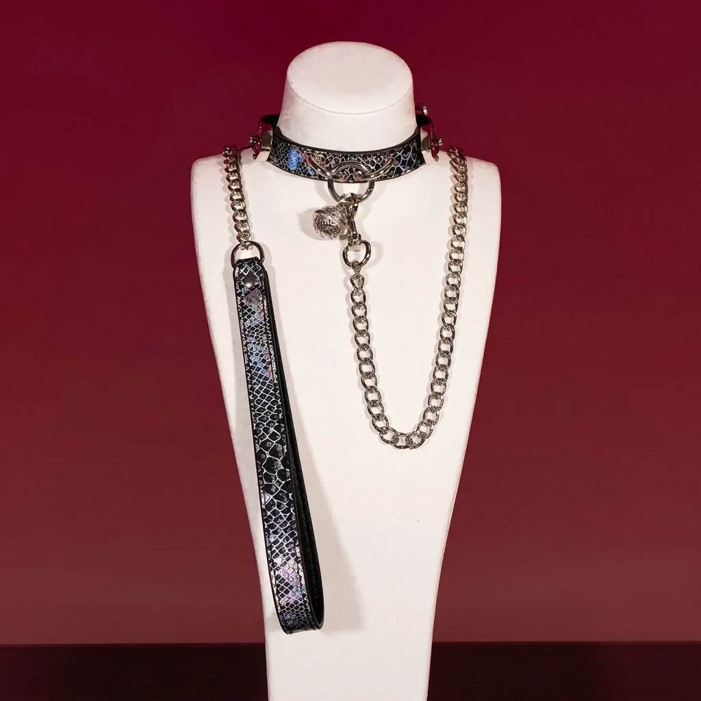 Pink Chameleon Bell Choker Collar Set - Variant Image 2