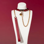 Red Bell Charm Choker Collar and Leash Set - Variant Image 1