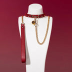 Red Bell Charm Choker Collar and Leash Set - Variant Image 2