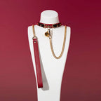 Red Bell Charm Choker Collar and Leash Set - Variant Image 3