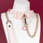 Pastel Pink Bow Bell Choker Collar Gift Set - Variant Image 2