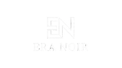Silver-white embossed Era Noir monogram logo, front-facing style for ecommerce branding