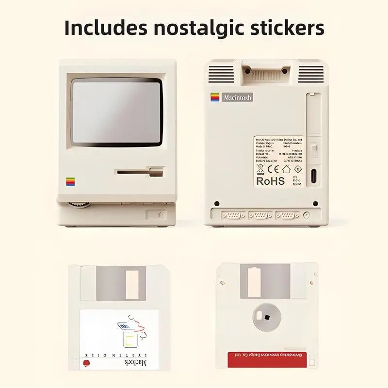 RayCue Classic Mini: Retro Macintosh - Style Desktop Clock & Decor - Ariacase