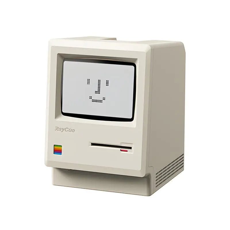 RayCue Classic Mini: Retro Macintosh - Style Desktop Clock & Decor - Ariacase