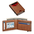 Men's RFID Minimalist Bifold Wallet - 1 ID Window, Pop-Up Card Holder, Money Clip, Gift Box Included - for Summer Vibes, Outdoor Fun,summerwins tiktokshopbacktoschool - Color Brown (variant image)